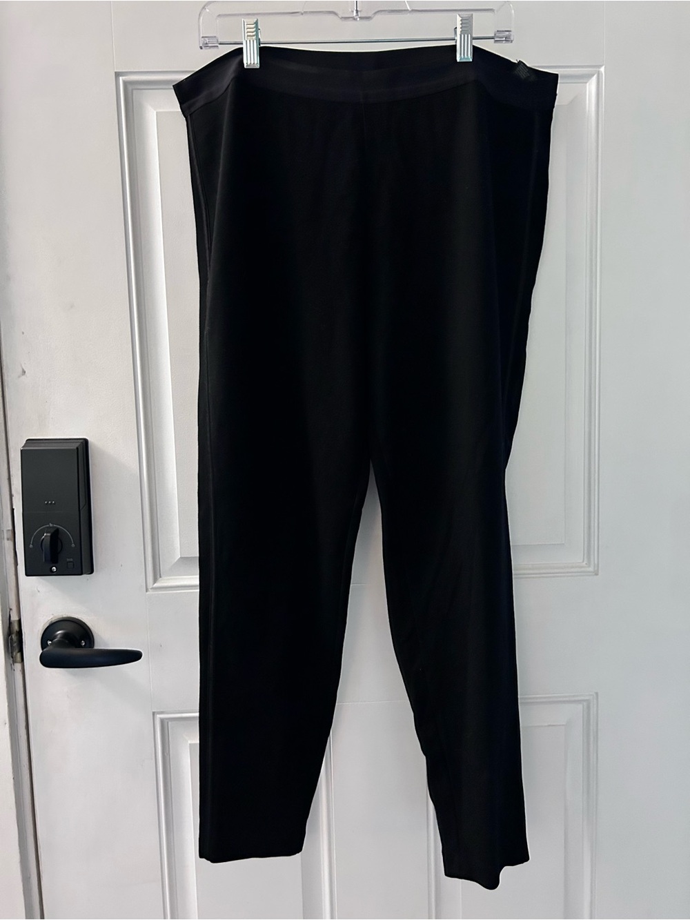 Eileen Fisher Black Straight-Leg Pull-On Pants